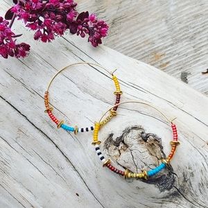 SALE! ColorPop Rainbow Bohemian Hoop Circle Earrings Issabeau Jewelry